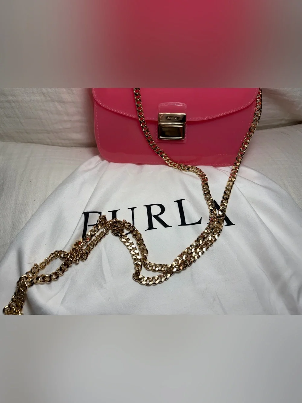 Furla Pink Jelly Candy Mini Crossbody Bag